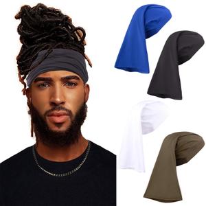 Leeven 4-Piece Dreadlock Cap Tube Bands Elastic Long Hair Dreads Head Wraps Locs Socks for Dreads - Unisex Spandex Dreadlock Cap