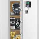 US STOCKTIGERKING 7.2 Cubic Feet Extra Large Heavy Duty Safe Box, Home Safe with Double Safety Key Lock and Separate Lock Box, Digital safe with 2 Removable Shelf for Home Hotel Office,132lbs (White)