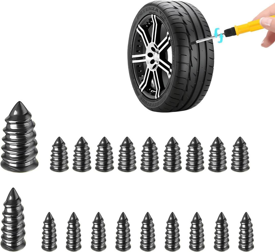 Ohleats 20 PCS Tire Repair Rubber Nail, Self-Service Vacuum Tire Repair Nail Kit, Tire Quick Puncture Repair Tools for Automotive Truck Tractor, Universal Car Accessories (Large&Small, 20 PCS)
