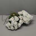 Hananona 50 Pcs Artificial Roses in Bulk, Fake Velvet Silk White Roses Realistic White Roses for Wedding Centerpieces Flower Arrangement Home Decor (50, White)