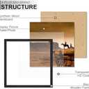 A PLUS MAX Square 16x16 Frame Set of 6, Black Engineered Wood Picture Frame for 16 x 16 Picture Poster Photo, Light Weight 16by16 Frame with Wood-grain for Wall - 6 Pack/Black/16 x16