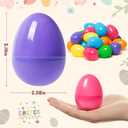 Duchong 36 PCS Plastic Easter Eggs Bulk, 3.15 Large Empty Fillable Eggs for Easter Hunt, Colorful Bright Eggshells with Hinge for Easter Hunt, Basket Stuffers, Themed Decorations