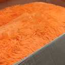 Amdrebio Burnt Orange Area Rugs 9x12 for Living Room Bedroom, Large Fluffy Fuzzy Shaggy Furry Rug for Kids Room Decor Aesthetic, Big Cute Plush Shag Dark Orange Carpet for Classroom Playroom Nursery