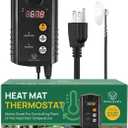 Digital Heat Mat Thermostat Temperature Controller (Heat Mat Not Included) for Seed Germination, Reptiles, Incubation, Rooting, Seedling, Indoor Grow, Fermentation, Brewing, 1000W, 40-108F
