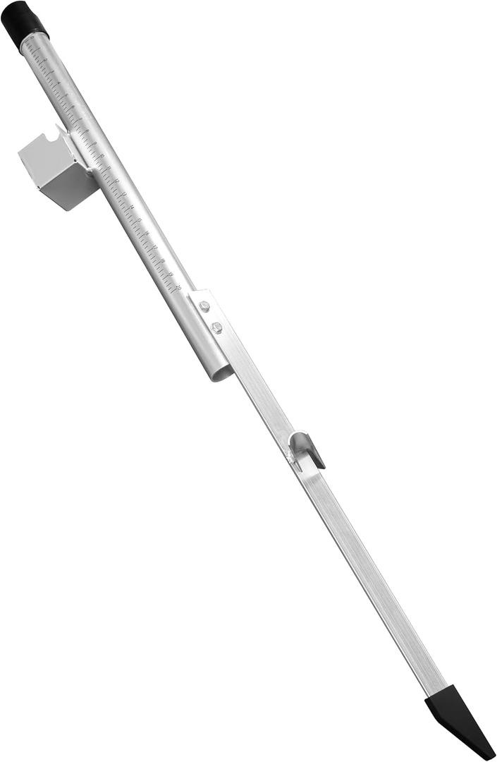 [2024 Upgraded] Exact Design Sand Spike with Bait Box,Protective Cap, Anodized Aluminum, Etched Measurements + Sand Flea Rake Holder (All in one Solution)