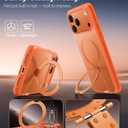 TORRAS for iPhone 17 Pro Case with Stand, Fit for MagSafe, 4X Military Drop Protection, Camera Control Button, Slim Soft Edge Phone Case for iPhone 17 Pro, Translucent Matte Cover 6.3", Cosmic Orange