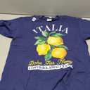 Italy Amalfi Coast Lemon Souvenier Italia T-Shirt (Small, Navy Blue)
