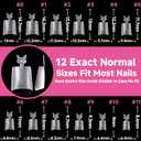 UNA GELLA Short Coffin Fake Nails 504Pcs Half Cover Matte Nail Tips Extra Short Coffin Gel Nail Tips No C Curve Pre-buff No Need File Salon Quality Nail Extension DIY Nail Art Salon 12 Sizes
