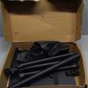 Projector Stand Tripod Adjustable, Laptop Height from 23.5 to 46.5 inches with Gooseneck Phone Holder, Floor for Office, Home, Stage, Studio, DJ Racks Holder Mount, 23.5inch-46.5inch (Black)