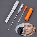 IV Catheter Piercing Needles Mixed 50Pcs 14G 16G 18G 20G 22G Piercing Needles for Ear Nose Lip Belly Navel, Catheter Hollow Needles Start Kits Piercing Supplies