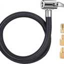 20'' Tire Inflator Hose Adapter, Lock On Air Chuck w/Converting Nuts & Presta Valve Adaptor for Air Compressor, Schrader Valve Adapter for Tire Pump's Twist On Convert to Lock On Connection