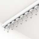 Ceiling Curtain Track White 9-12 ft Heavy Duty Ceiling/Wall Mount Rail