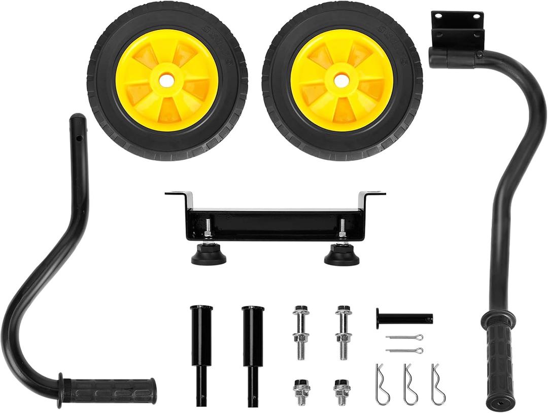 Generator Wheel Kit Compatible with Champion Generator 2800-4750w, Generator Replacement Parts 40065, with Folding Handle and Never-Flat Tires