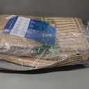 GarveeHome Bordered Rug 4x6 Washable Rug for Living Room Modern Striped Border Area Rug Non Slip Low Pile Dining Room Throw Carpet Contemporary Carpet for Entryway Kitchen Nursery, Khaki