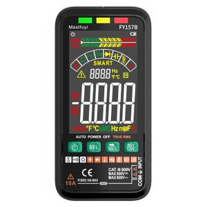 Multimeter 6000 Counts TRMS Digital Multimeter,Rechargeable Electrical Tester with Auto Ranging Digital Voltmeter,Measures Voltage Current Resistance Continuity Capacitance Temperature Frequency