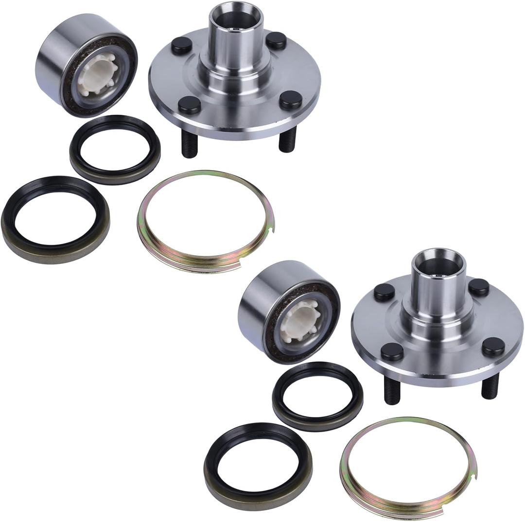 PAROD 518507 Set of 2 Front Wheel Hub Bearing Assembly Compatible with 1993-2002 Toyota Corolla, 1998-2002 Chevy Prizm, 1993-1997 Geo Prizm Non-ABS