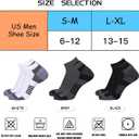 COOVAN 10 Pairs Mens Ankle Socks Men 10 Pack Low Cut Comfort Cushion Casual Socks (Large-X-Large, Black)
