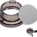 54mm Dosing Funnel with 53.5mm Puck Screen, Catcan Espresso Portafilter Funnel for Breville Series Barista
