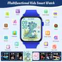 Smart Watch for Kids, 12 Puzzle Games HD Touch Screen Watches, Step Counter, Heart Rate and Sleep Monitor, Flashlight, Music Player,12/24 hr Educational Toys Birthday Gifts for Girls Ages 6-12 (Blue)