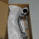 Motorcycle 1.25" (1-1/4")(32mm) Long Angled Highway Crash Bar Foot Pegs FootPeg Mounts Kit For Harley Davidson (2 X Mounting Clamps, Chrome) Compatible with 1.25 Inches Engine Guard