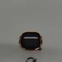 Case for AirPods 4th Generation Case (2024), AirPods 4 Case with Lock for Women and Men, Shockproof Protective Hard Cover Case with Carabiner (Black+Rose Gold)