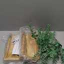 Dahey 2 Pack Wood Wall Planter Vase with Artificial Eucalyptus Farmhouse Wall Hanging Decor Pocket Planter for Indoor Fake Plants Greenery Flowers, livingroom Bedroom Kitchen Home Office Decoration (Medium, Natural)