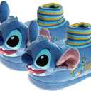 Disney Kids Lilo and Stitch Slippers for Girls - Stitch Plush Warm Soft Aline Comfy Lightweight House Shoes (5-10 toddler / 11-12 little kid), Size 9-10