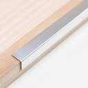 Aluminum Peel and Stick L Molding Corner Guards with 90 Angle for Wall Door Frame Cabinet Baseboard Protection and Decoration, 51.2in x 0.8in (3Pcs)