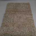 Yimobra Bath Rugs for Bathroom 32x20, Ultra Soft and Water Absorbent Bath Mats, Non Slip Plush Shower Mat Outside, Microfiber Mats for Bathroom Floor/Tub, Machine Washable, Light Beige and White