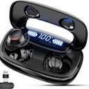 IAMJOY Gaming Earbuds, 20ms Low Latency, Wireless Game Earbuds with LED Display, 90H Play Time, 2.4GHz & Bluetooth, Noise-Canceling Mic Compatible with Meta Quest, PS5/4, VR, Switch, PC (Classic Black)