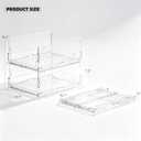 2 Pack X-large Clear Stackable Closet Organizer Basket Storage Bin