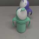 Set of 2 - Glass Sippy Cup for Toddlers - The Luca | Mint Green & Indigo Purple | Spill-Proof | Silicone Straw | 8 oz | Liquids Never Touch Plastic | Removable Handles