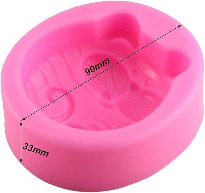 Cat and Goldfish Soap Mold - MoldFun Cute Cat and Fish Art Craft Silicone Mold for Handmade Soap, Lotion Bar, Bath Bomb, Plaster of Paris (Random Color)
