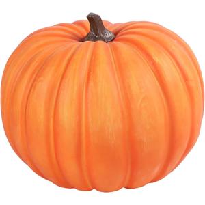 LFF 10.3"x12.8" Large Orange Fake Pumpkin Fall Halloween Thanksgiving Decor