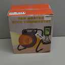 Greenhouse Heater with Thermostat, 1500W Outdoor Heaters for Patio, Fast Heating, Overheat Protection, Electric Space Heaters for Greenhouse, Grow Tent, Patio, Garage, Indoor（Yellow）