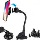 Universal Car Phone Mount[Dashboard/Windshield/Air Vent Cell Phone Holder 3in1][Strong Suction Cup][Gift 2Pcs Collapsible Grip]