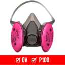 3M P100 Performance Mold & Lead Paint Removal Respirator, Medium Size, NIOSH-APPROVED P100 Rated Filter, Carbon Layer Helps Reduce Odor Nuisance, Lightweight, Adjustable Head Straps (6297P1-DC)