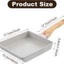 Japanese Omelette Pan, Tamagoyaki Egg Pan, Nonstick Frying Pan with Spatula, Healthy Granite Cookware, PFOS & PFOA Free, 6" x 7" (White)
