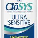 CloSYS Ultra Sensitive Mouthwash, Unflavored Alcohol Free, Dye Free, pH Balanced, Helps Soothe Entire Mouth  32 Oz