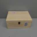 13.8x9.9x6.7-Inch/ 3.33-Gal. X-Large Unfinished Wooden Box for DIY Crafts & Storage with Hinges & Retro Front Clasps - Natural Pine - Smooth Paintable Surface