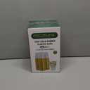 FOCUSLINE 10 oz Gold Plastic Cups, Disposable Clear Fancy Hard Plastic Cups, Gold Rimmed, Heavy Duty, Reusable,100 Count