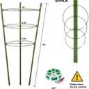 TOCCYARD 8 Pack Plant Support Tomato Cages for Garden, 18 Inches Small Tomato Cages and Supports with Adjustable Rings for Garden Pots, Plant Stakes Tomato Trellis Rings for Climbing Plants