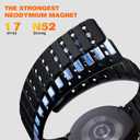 Bandletic Magnetic Silicone Band Compatible with Samsung Galaxy Watch 7 6 5 4 FE 40mm 44mm/for Galaxy Watch 6 4 Classic 43mm 47mm 42mm 46mm/Watch 5 Pro 45mm, 20mm No Gap Sport Strap for Men Women