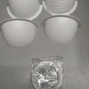 4 Pieces Recessed Lighting Half Shades, Opaque Recessed Light Covers Compatible with 6" Light Fixture for Softening, Reducing, Diffusing Harsh Ceiling Lighting