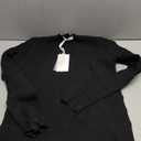 GRACE KARIN Women's Spring Wool Blend Sweater Tops, Long Sleeve Ribbed Pullover, 2026 Knitted Casual Blouse (Medium, Black)