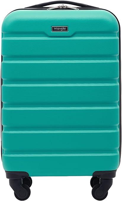Wrangler Hardside Spinner Carry-On Luggage, Teal, 22-Inch
