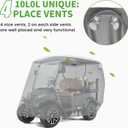 10L0L Heavy Duty 650D Golf Cart Cover for 2/4/6 Passengers EZGO, Club Car and Yamaha, All Weather Outdoor Protection Weatherproof