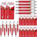 Kosiz 50 Set Christmas Appreciation Gifts for Coworkers Santa Claus Inspirational Ballpoint Pens with Christmas Thank You Cards Motivational Pen for Xmas Party Favor Employee Team Teacher, 10 Styles