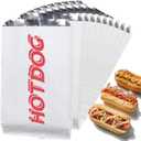 220 Pcs Hot Dog Wrappers, Aluminum Foil Hot Dog Bags, Grease Bags for Kitchen, Greaseproof Foil Burger Bags Pouches, Party Supplies for Concession Stand, Carnival, Fundraiser, 8.5'' x 4.8'' x 1.5''