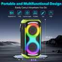 Bluetooth Speaker 160W Loud Wireless Outdoor Portable Big Powerful Deep Bass Sound TWS Large Home Party Speakers with Subwoofer LED Lights